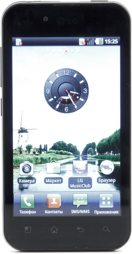 Обзор LG Optimus Black. Лицевая панель корпуса