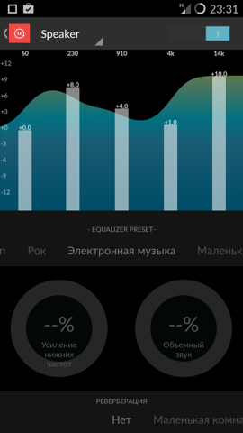 Обзор OnePlus One. Скриншоты. Проигрыватель музыки