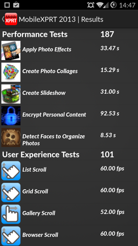 Обзор OnePlus One. Скриншоты. Mobile XPRT 2013
