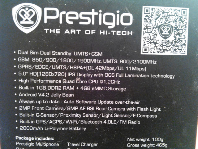Обзор Prestigio MultiPhone PAP5044 Duo. Демонстрационный снимок
