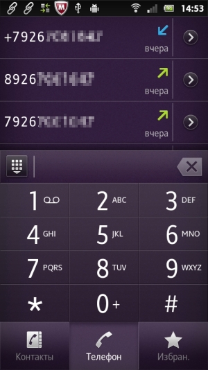 Sony Xperia U &mdash; телефонная часть