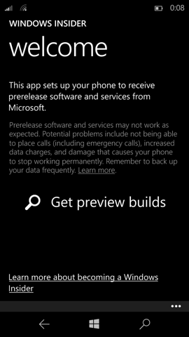 Предварительный обзор Windows 10 Mobile. Скриншоты. Windows Insider