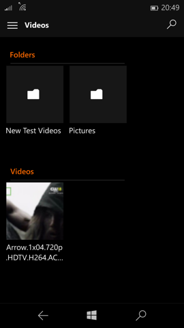 Предварительный обзор Windows 10 Mobile. Скриншоты. Видеоплеер
