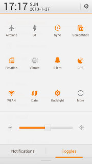 MIUI Toggles в Xiaomi Mi-Two