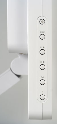 кнопки меню на торце экрана