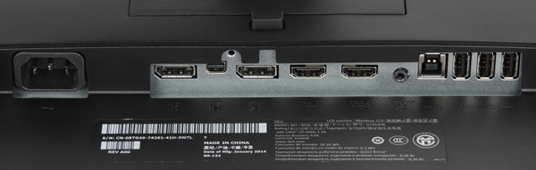 ЖК-монитор Dell UltraSharp U2414H, разъемы