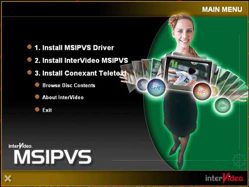 Intervideo msipvs driver