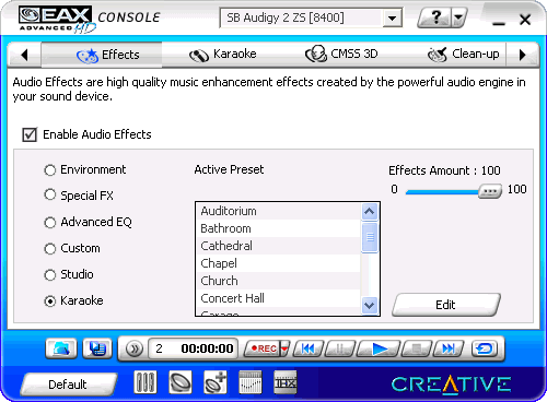 Сменить кодек. Creative Audigy 2 NX. Ab Audigy программа. Звук EAX что это. Creative audigy2 NX Windows 10.