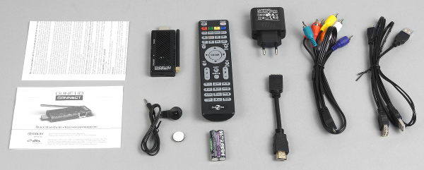 Комплект поставки плеера Dune HD Connect