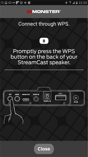 Monster StreamCast S1: подключение к wifi