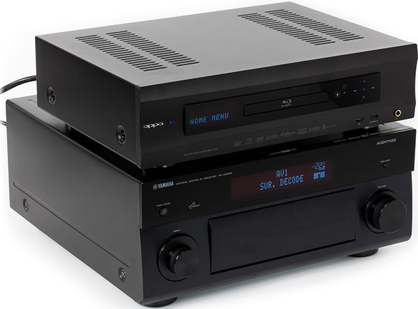 Blu-ray-плеер Oppo BDP-105D и ресивер Yamaha RX-A3050
