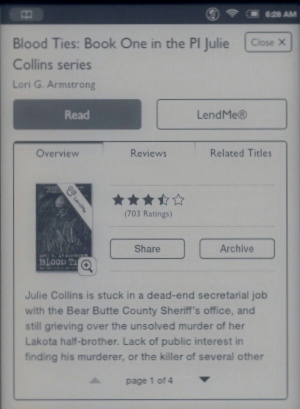 Nook Simple Touch GlowLight настройки чтения