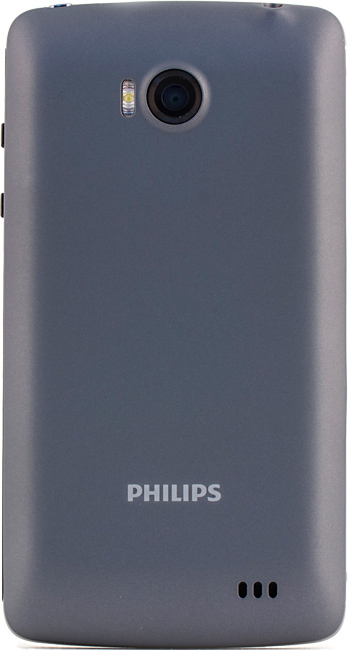 Обзор Philips W732. Обратная сторона корпуса коммуникатора