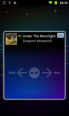 Обзор Sony Walkman Z. Скриншоты. Экран разблокировки с аудиоплеером