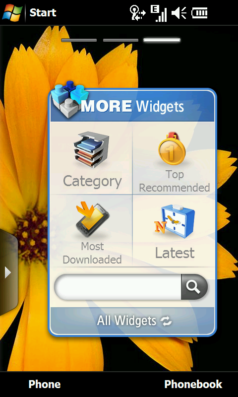 Catalog of widgets
