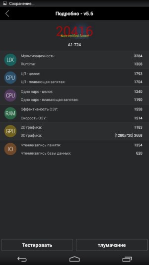 Производительность планшета Acer Iconia Talk S