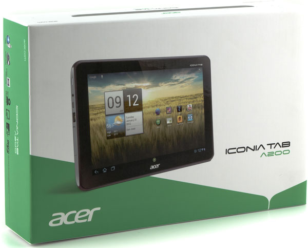 Коробка планшета Acer Iconia Tab A200