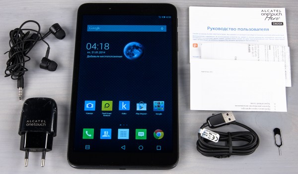 Комплектация планшета Alcatel OneTouch Hero 8