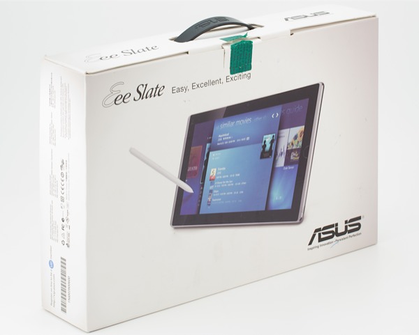 Внешний вид упаковочных коробки с планшетом Asus Eee Slate