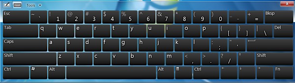 Сенсорная клавиатура Windows на планшете ASUS Eee Slate
