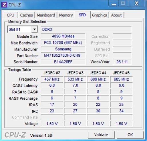 ������� CPU-Z, ���������� �� ASUS Eee Slate