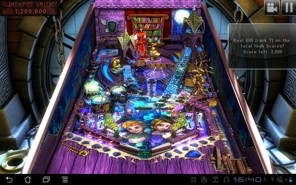 Скриншот Zen Pinball на ASUS Eee Pad Transformer Prime