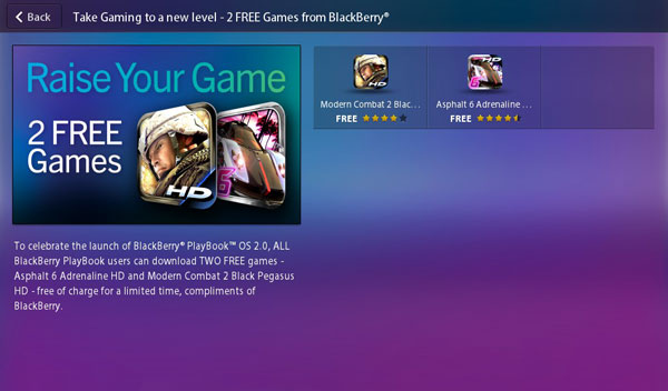 Бесплатные игры для планшета BlackBerry PlayBook