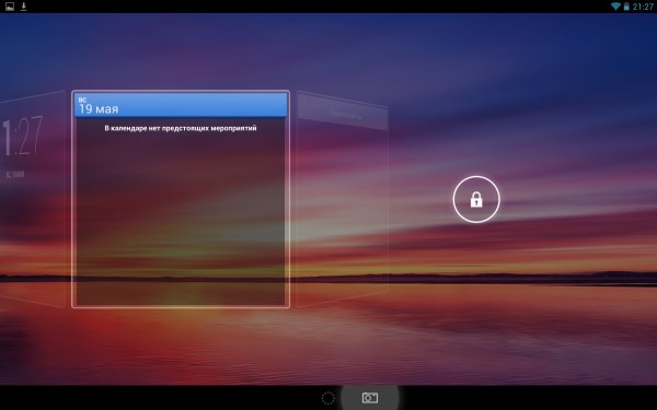 Экран блокировки Android на планшете Cube30GT2