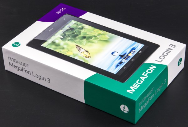 Коробка планшета Megafon Login 3