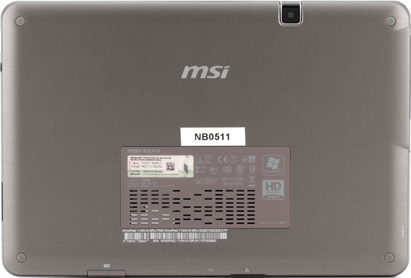 Задняя сторона планшета MSI WindPad 110W