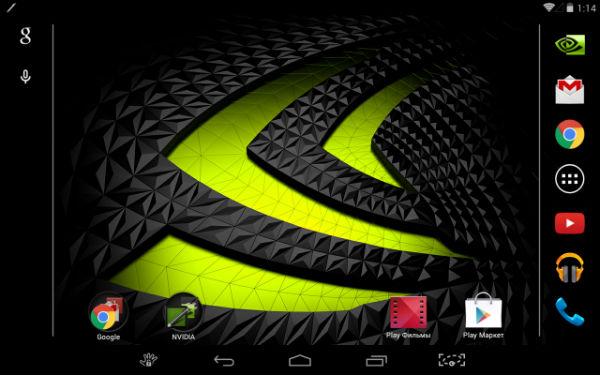 Скриншот Nvidia Shield Tablet