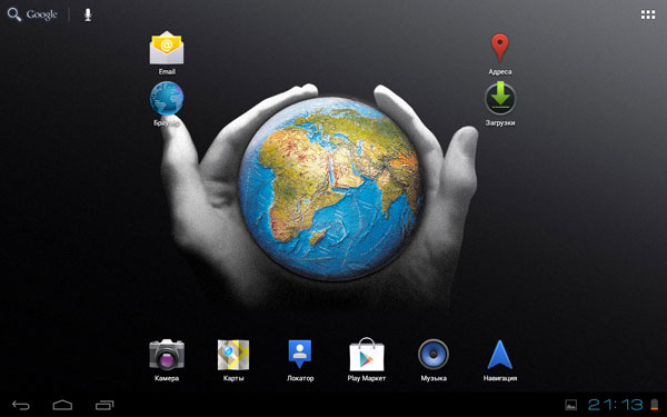 Android 4.0 на планшете Prology Evolution Tab-900 3G HD