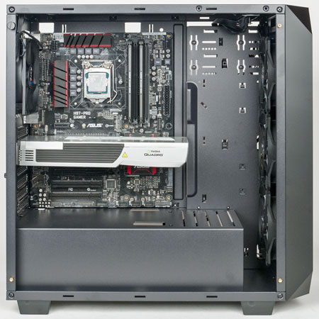 Вид на шасси слева