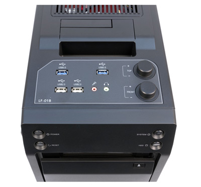 Корпус Chieftec LF-01B, лицевая панель