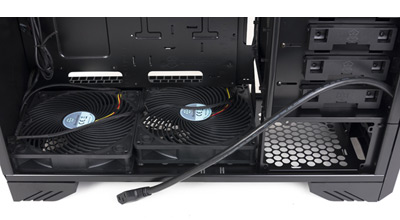 SilverStone SST-RV03, нижние вентиляторы