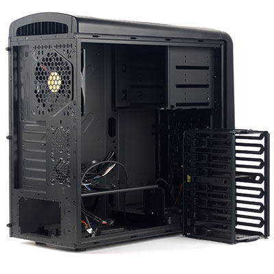 Вид сбоку и съемная корзина корпуса Thermaltake Element S