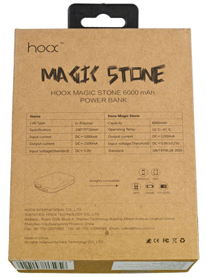 Аккумулятор Hoox Magic stone: упаковка