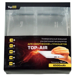 Универсальный внешний ультратонкий аккумулятор Top-Air: упаковка