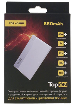 Универсальная внешняя батарея Top-Card