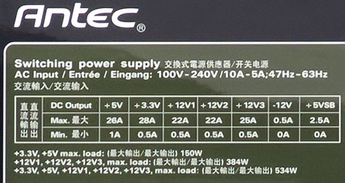 Характеристики блока питания Antec Basiq BP550 Plus - EC