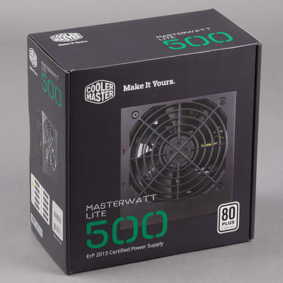 Упаковка блока питания Cooler Master MasterWatt Lite 230V 500W
