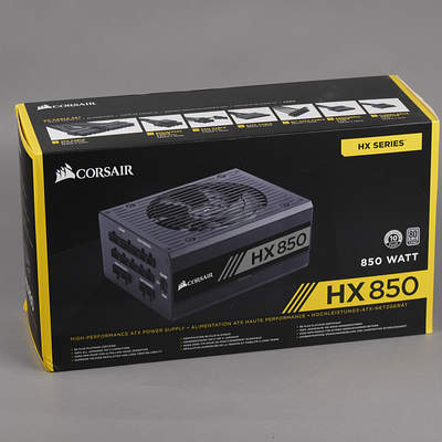 Упаковка блока питания Corsair HX850