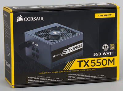 Упаковка блока питания Corsair TX550M (RPS0068)