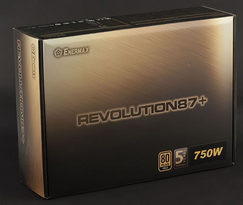 Упаковка блока питания Enermax Revolution87+ 750W (ERV750AWT-G)