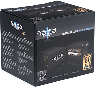 Упаковка блока питания Fractal Design Integra R2 500W