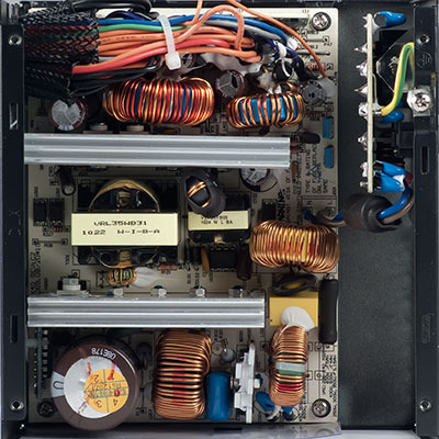 Вид платы блока питания Bitwin BW-B520JL