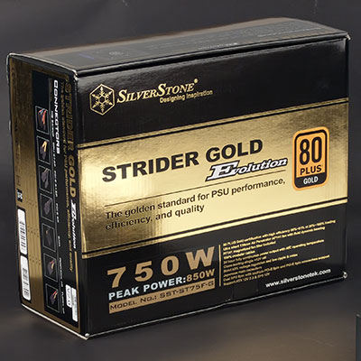 Упаковка блока питания SilverStone Strider Gold Evolution 750