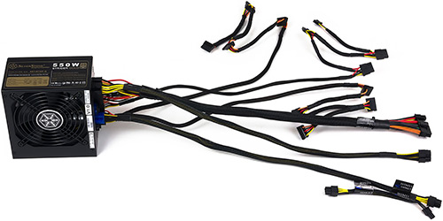 Провода и разъемы блока питания Silverstone Strider Gold 550W (SST-ST55F-G)