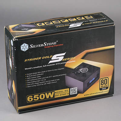 Упаковка блока питания Silverstone Strider Gold S 650 (SST-ST65F-G)