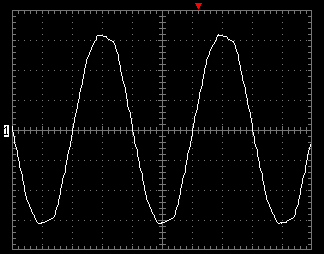 форма сигнала ИБП Mobilen SP 600C без нагрузки